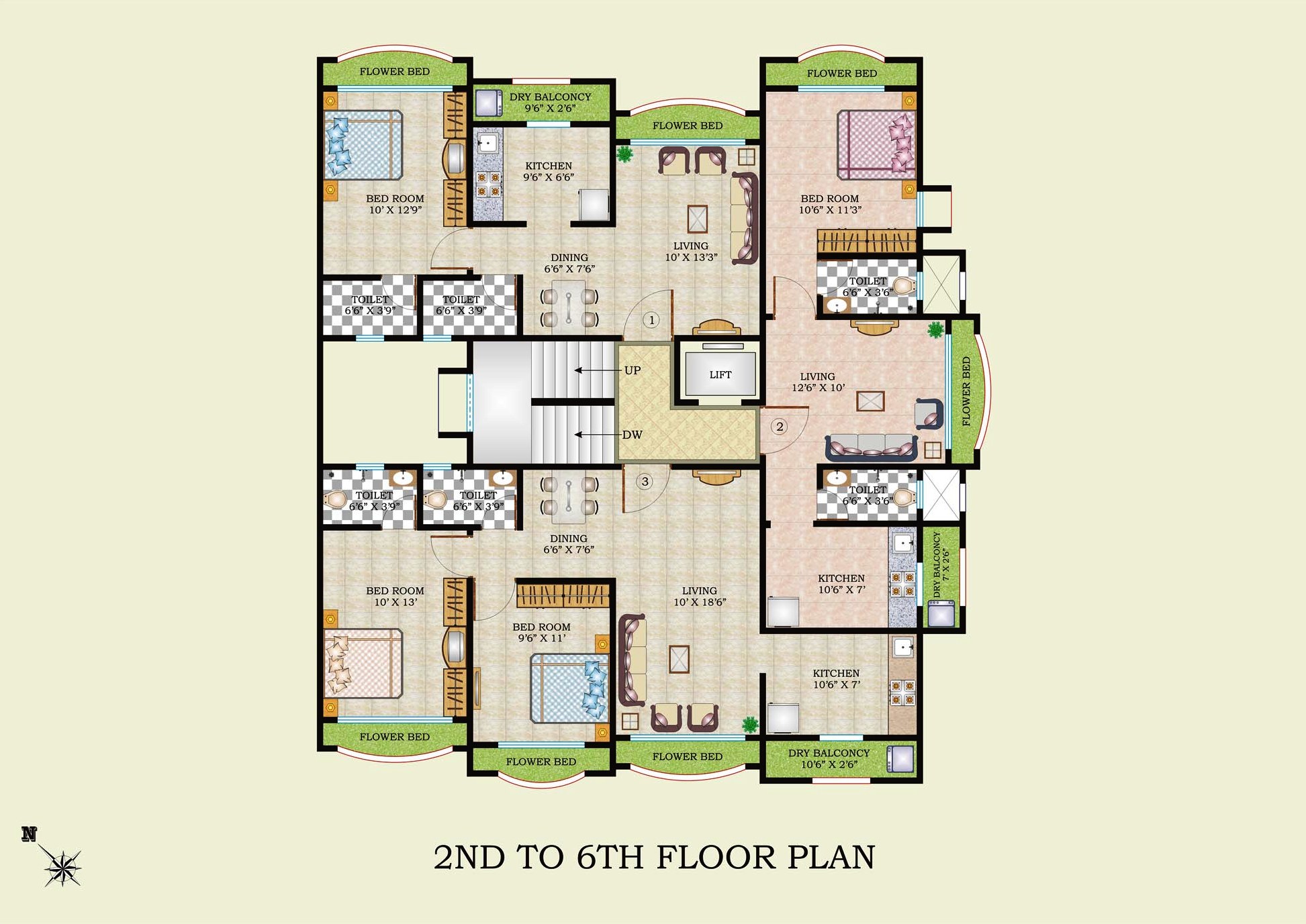 2nd To 6th Floor Plan