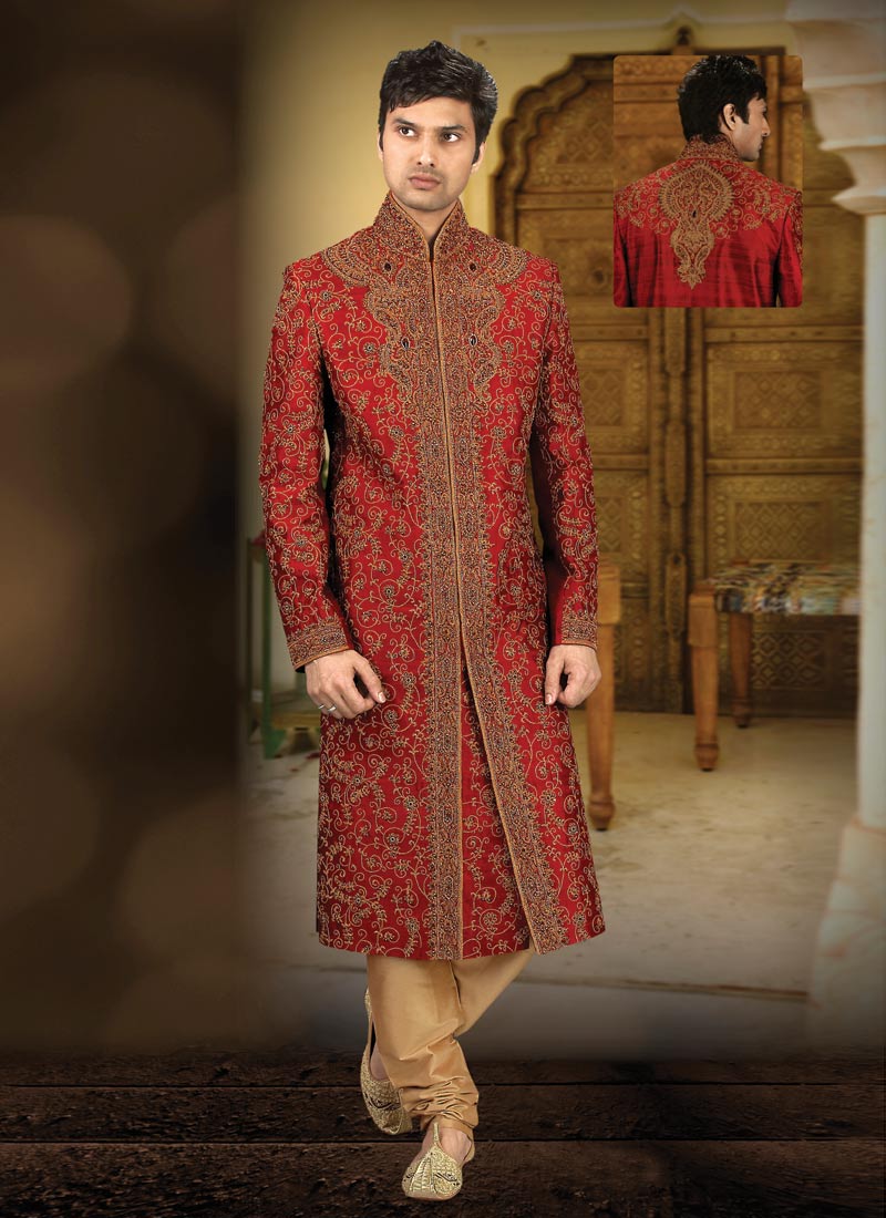 Bridals Grooms Styles Latest Groom Wedding Dresses Of India 2013